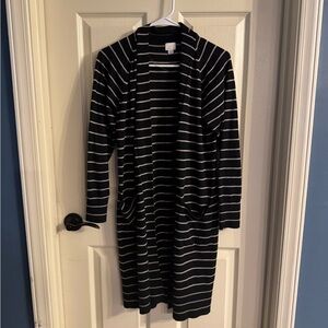 A New Day Black and White Striped Sweater